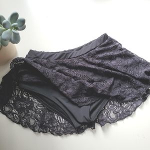 Bikini Bottom Black Lace Skirt Small